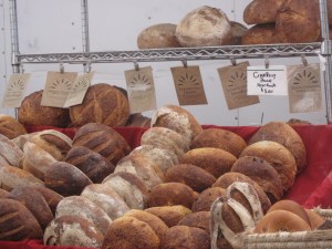 Our Daily Bread's booth.  I bought some whole wheat bread and some challah.